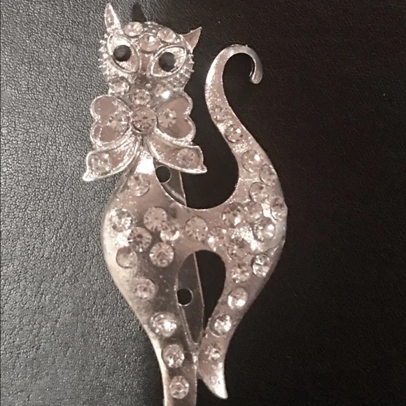🆕Beautiful Crystal Cat Brooch‎ Pin - Picture 4 of 7